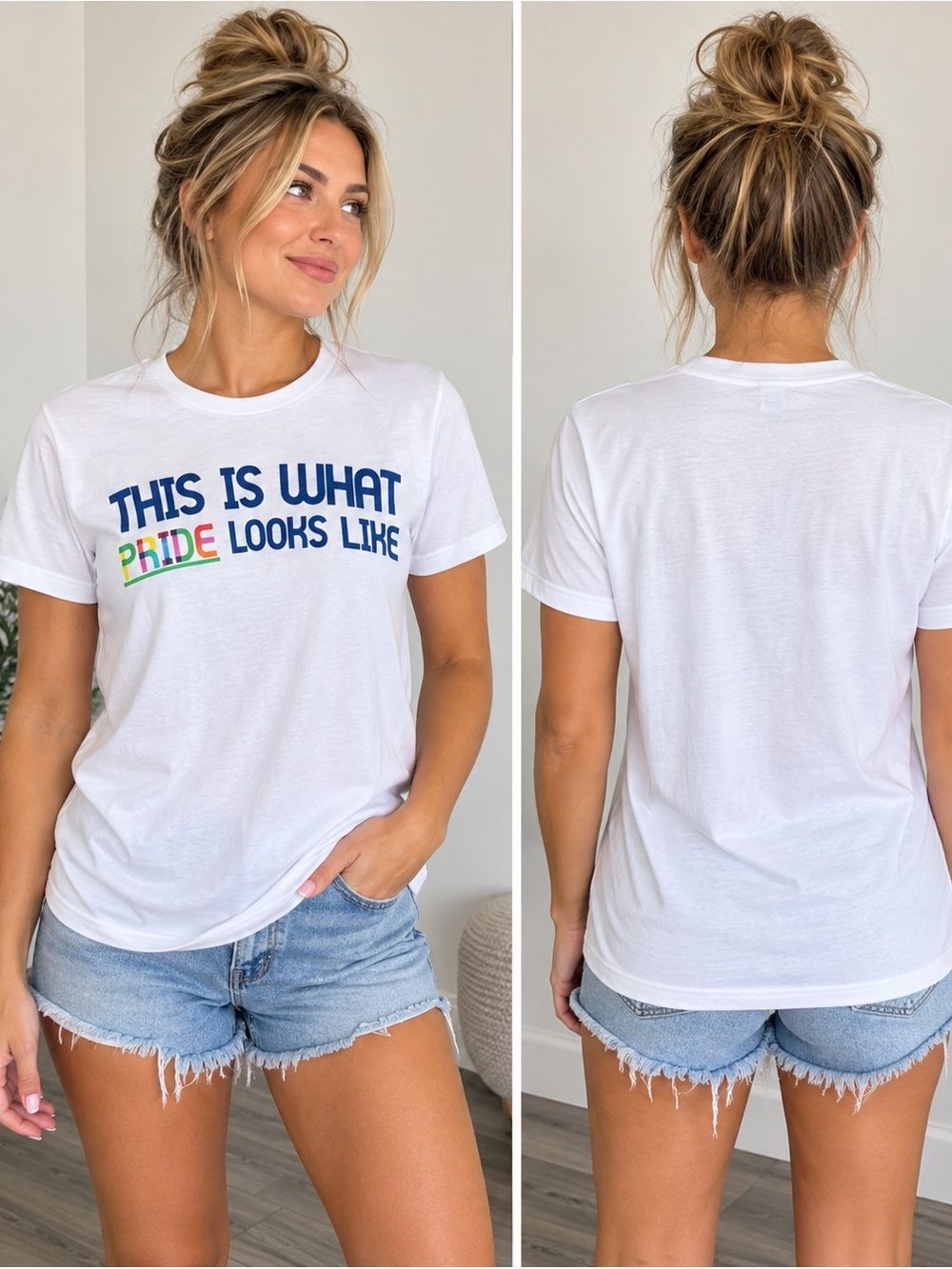 GILT Pride Graphic T-Shirt White This Is What Pride Looks Like NWT